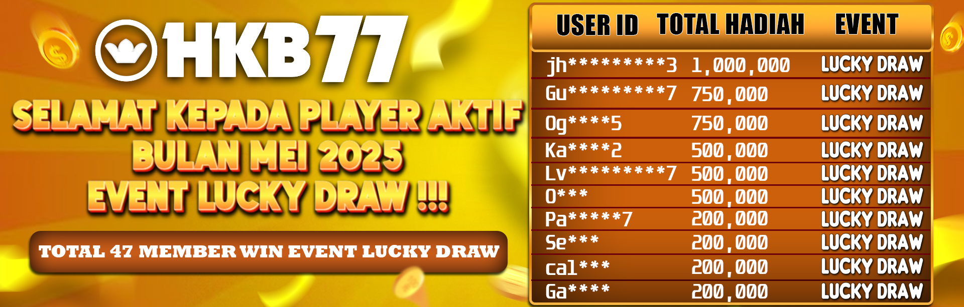 01 HAIDAH BULANAN PLAYER AKTIF